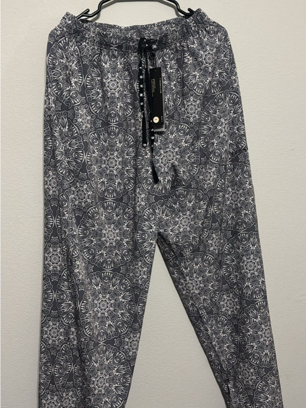 YoungLA Gray and White Medallion Lounge Pants